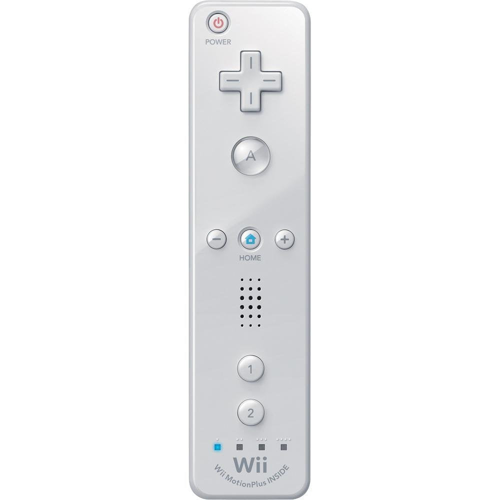 Nintendo Wii Remote Plus - White (Renewed) - Model RVLAPNWA, Ergonomic Design for Enhanced Gameplay