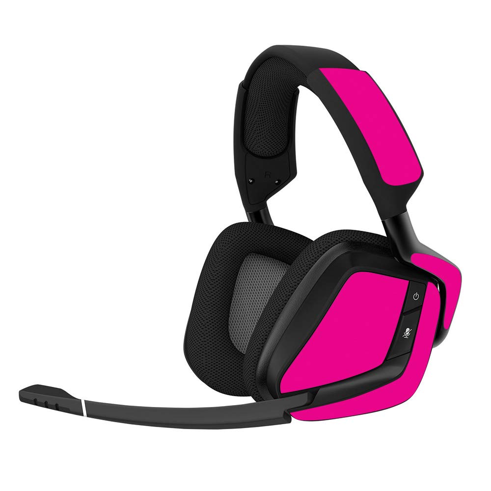 MIGHTY SKINS MightySkins Skin for Corsair Void Pro - Hot Pink Vinyl Decal, Durable & Protective Wrap Cover, Easy to Apply