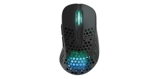 Xtrfy M4 Wireless Ultra-Light gaming Mouse  RgB  Adjustable Shape  24 gHz Lag-Free Wireless  75hrs Battery Life - Black