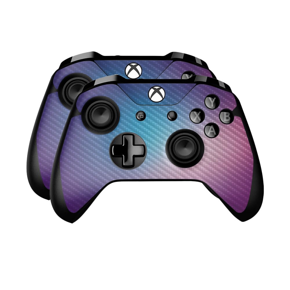 Carbon Fiber Skin Compatible with Microsoft Xbox One Controller (2 Pack) - Royal Haze - Premium 3M Vinyl Protective Wrap Decal Cover - Easy to Apply | Crafted in The USA by MightySkins
