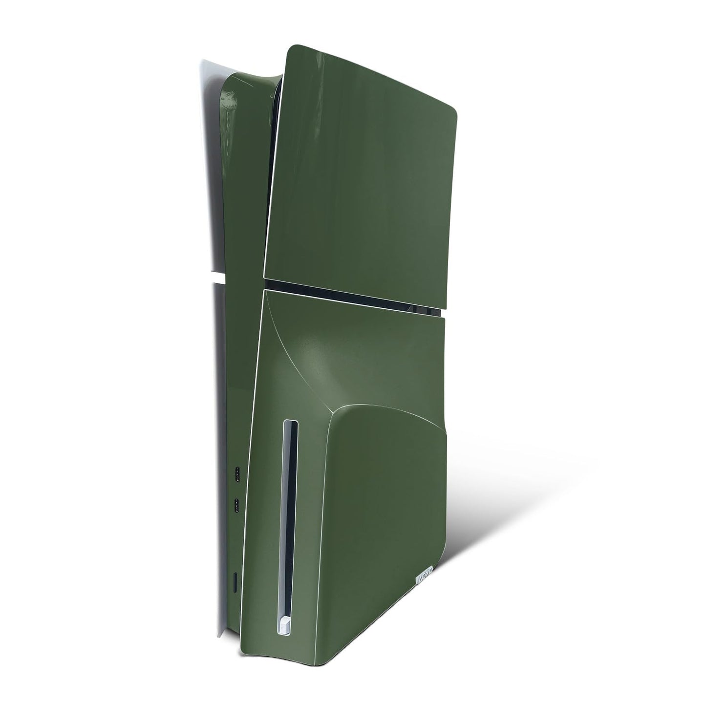MightySkins Skin Compatible with PlayStation 5 Slim Disk Edition Console Only - Solid Olive | Protective  Durable  and Unique Vinyl Decal wrap Cover | Easy to Apply | Made in The USA