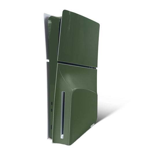 MightySkins Skin Compatible with PlayStation 5 Slim Disk Edition Console Only - Solid Olive | Protective  Durable  and Unique Vinyl Decal wrap Cover | Easy to Apply | Made in The USA