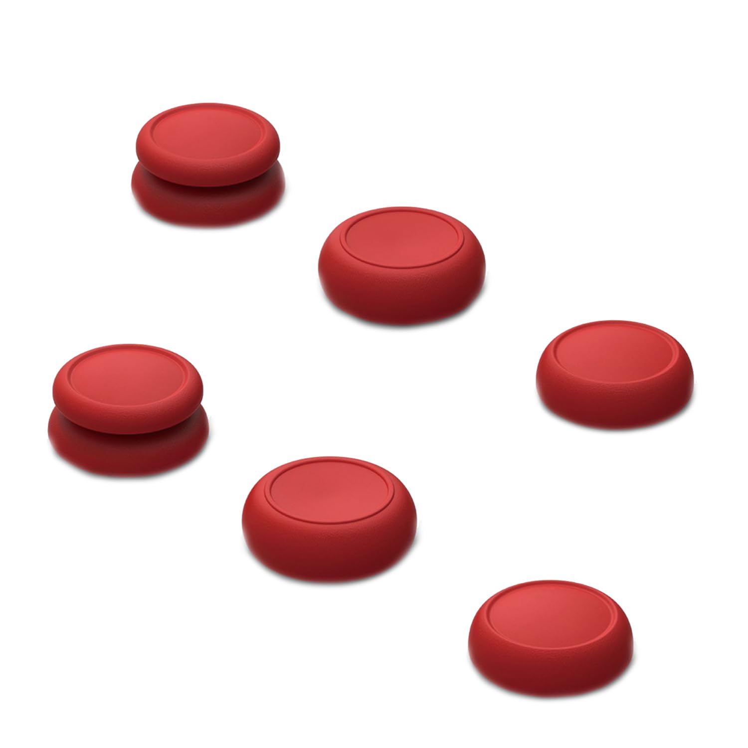 Skull & Co. Skin  CQC and FPS Thumb Grip Set Joystick Cap Analog Stick Cap for Nintendo Switch Joy-Con Controller - Dark Red  3 Pairs(6pcs)
