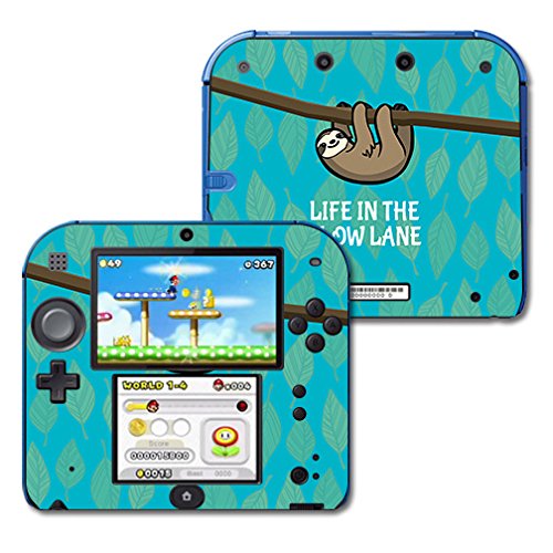 MIGHTY SKINS Nintendo 2DS Skin - Slow Sloth Vinyl Decal Wrap, Durable & Protective, Easy to Apply, Model NI2DS-Slow Sloth