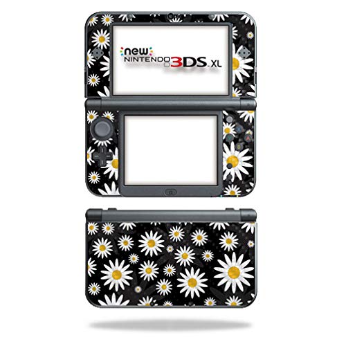 MightySkins Carbon Fiber Skin for Nintendo New 3DS XL (2015) - Daisies | Protective  Durable Textured Carbon Fiber Finish | Easy to Apply  Remove  and Change Styles | Made in The USA
