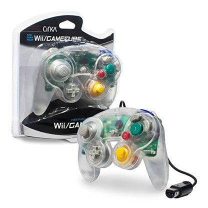 CirKa Wired Controller for Nintendo GameCube & Wii - Dual Analog, Vibration Feedback, White, Model M05819-CL