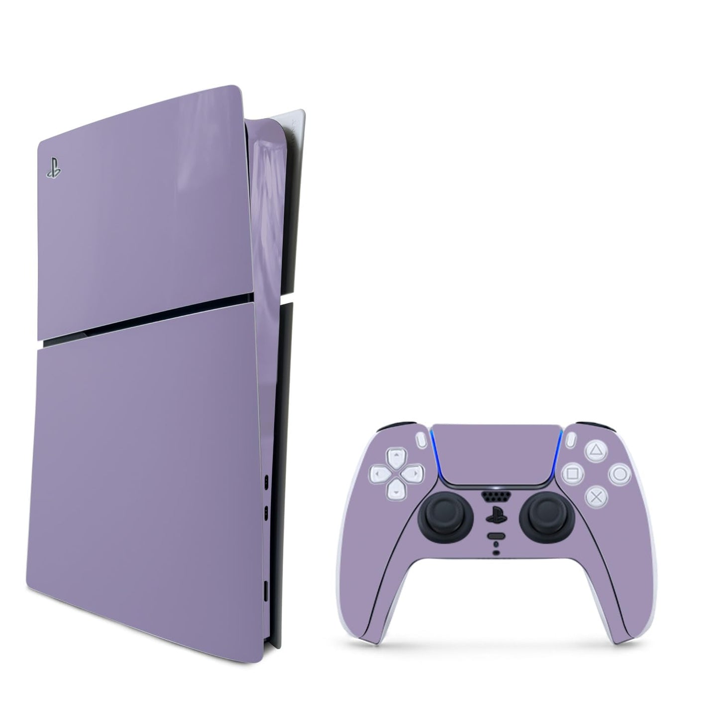 MightySkins Skin Compatible with PlayStation 5 Slim Digital Edition Bundle - Solid Lavender | Protective  Durable  and Unique Vinyl Decal wrap Cover | Easy to Apply | Made in The USA