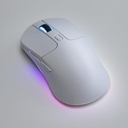 Keychron M3 Wireless Gaming Mouse - Tri-Mode 2.4 GHz/Bluetooth 5.1, 26000 DPI, RGB Backlit, Lightweight, White