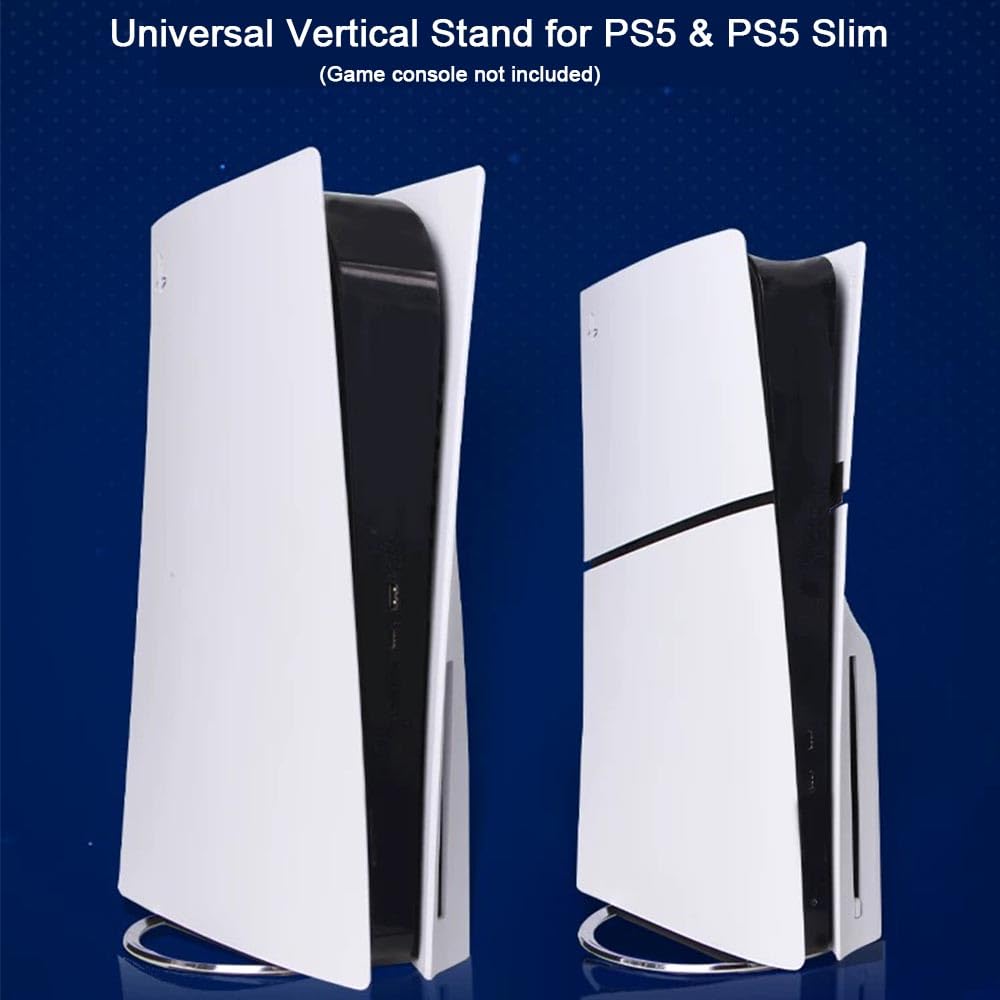 Nichnustarr PS5 Slim Vertical Stand - Black Base Mount for PlayStation 5 Accessories