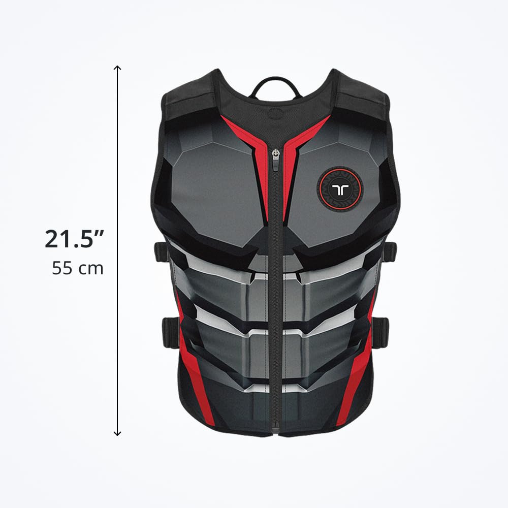 bHaptics TactSuit Air Onyx - Lightweight VR Haptic Vest with 16 Feedback Motors, Wireless Bluetooth, Model BHTV16M1D