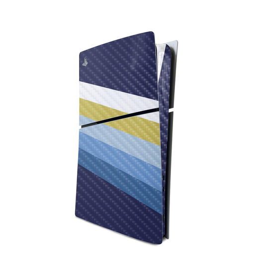 MightySkins Carbon Fiber Skin for PS5 Playstation 5 Slim Digital Edition Console Only - Cool Stripes Protective  Durable Textured Carbon Fiber Finish Easy to Apply Made in The USA