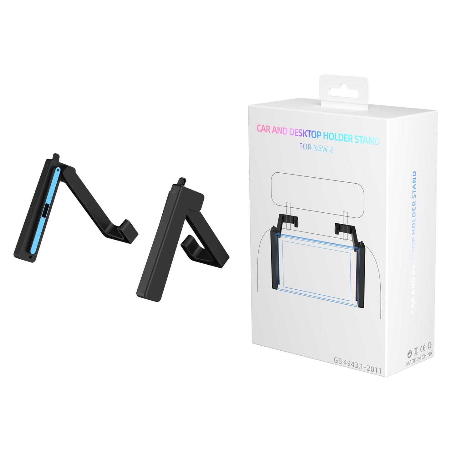 ALIENERGY Car Headrest Mount for Nintendo Switch 2 - 2-in-1 Tablet Stand, Black, NS2