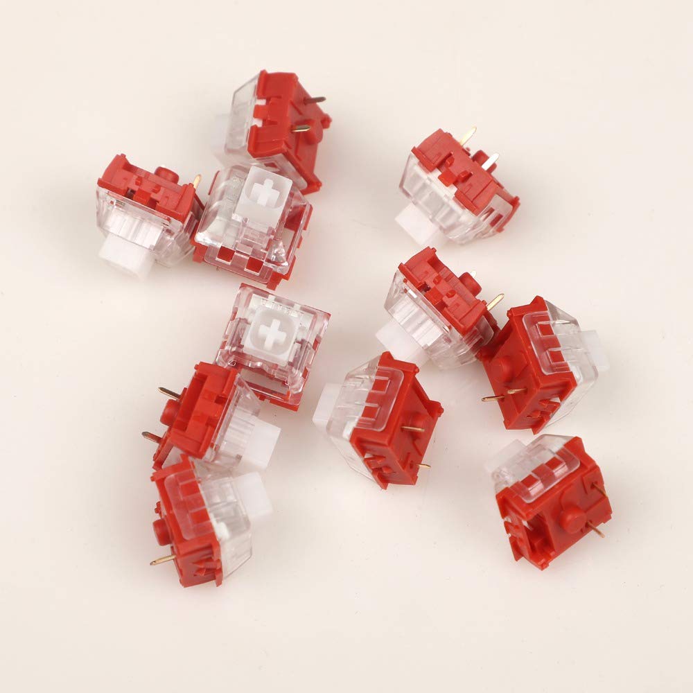 YMDK Kailh Pro Box Red 35g SMD RGB MX Switches - 90 pcs Dustproof, IP56 Waterproof for Mechanical Gaming Keyboards