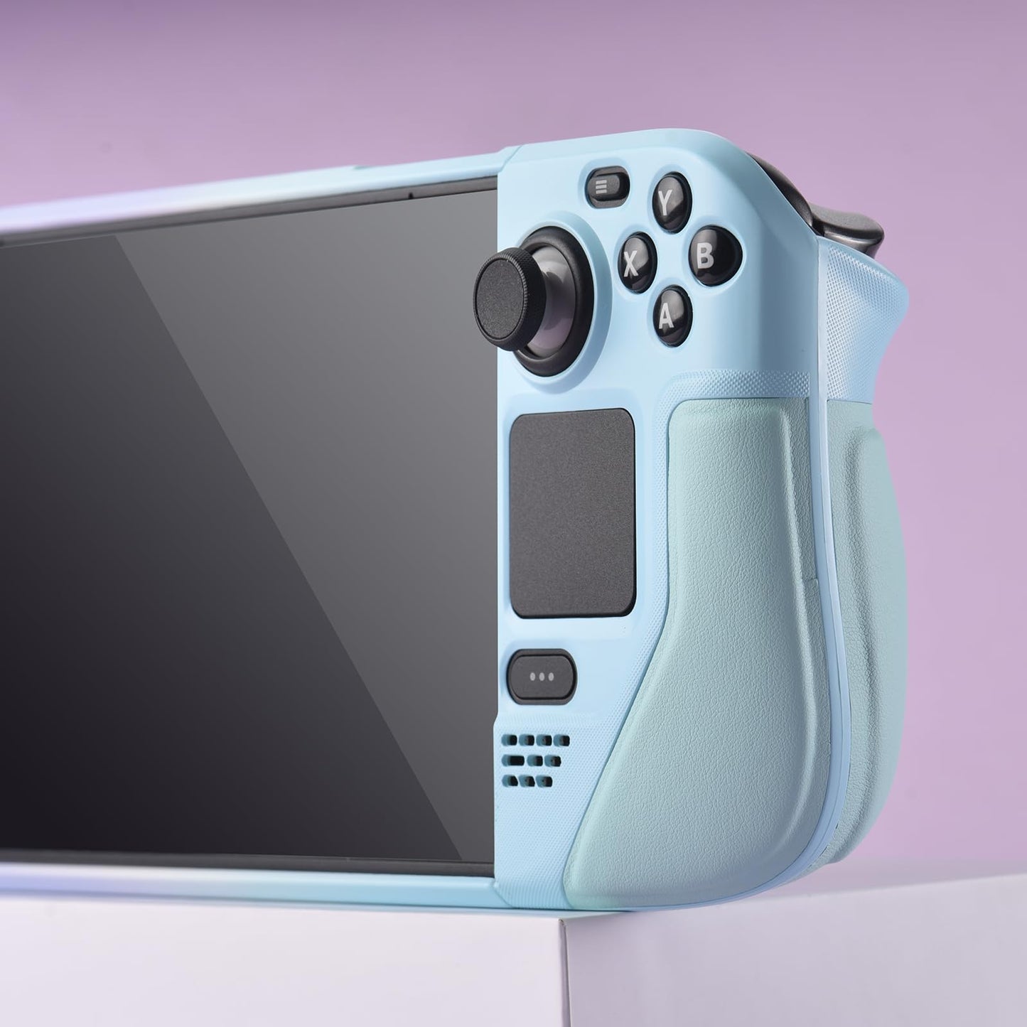 UYIYE Kickstand Case for Steam Deck - Protective Accessory, Beige/Orange, Model: CASE-STEAM-FT02-Orange