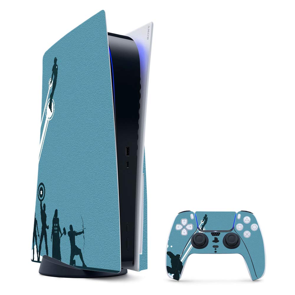 MightySkins Gaming Skin for PS5 / Playstation 5 Bundle - Super Squad | Protective Viny wrap | Easy to Apply and Change Style | Made in The USA