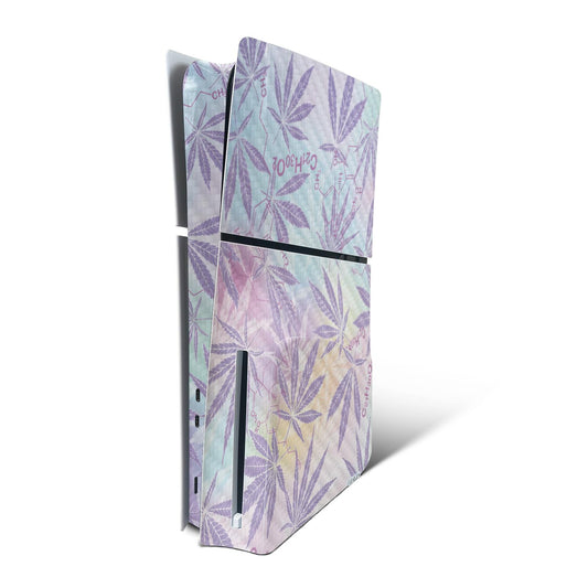 MightySkins Carbon Fiber Skin for PS5 Playstation 5 Slim Disc Edition Console Only - Pastel Mary Protective  Durable Textured Carbon Fiber Finish Easy to Apply Made in The USA