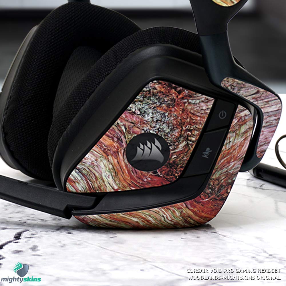MIGHTY SKINS Corsair Void Pro Headset Skin - Solid Burgundy Vinyl Decal Wrap, Durable & Easy to Apply