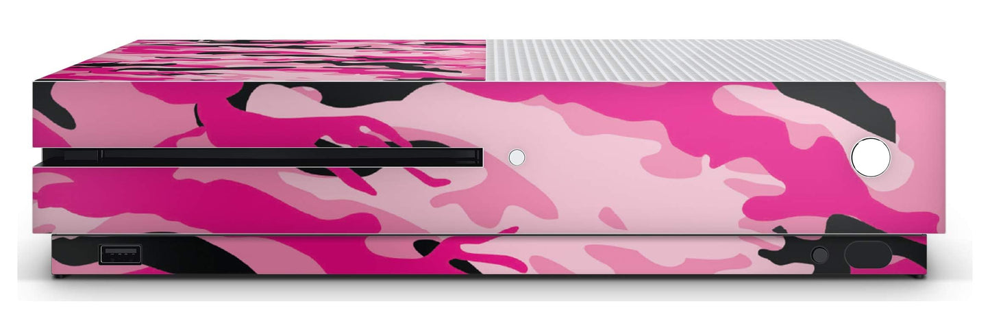 giZmoZ n gadgetZ Xbox One S Pink Camo Console Skin Decal Sticker & Controller Skins, Model GNG-XBS-PINK-CAMO-SKINS, Size 6.