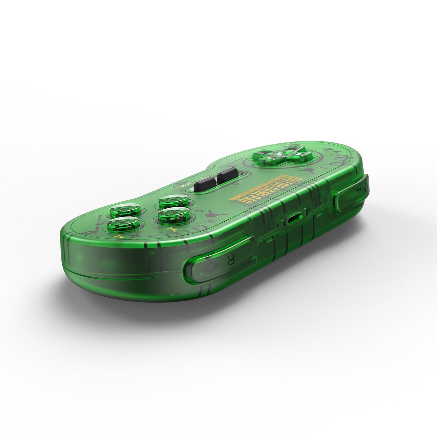8Bitdo SN30 Wireless Gamepad - 2.4G for SNES/SFC, Jade Green Edition, Transparent Green Color