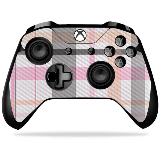 MightySkins Carbon Fiber Skin for Microsoft Xbox One X Controller - Plaid | Protective  Durable Textured Carbon Fiber Finish | Easy to Apply  Remove  and Change Styles | Made in The USA