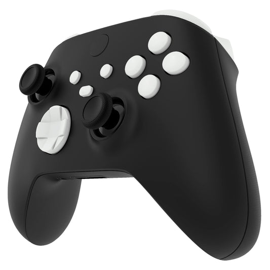 eXtremeRate No Letter Imprint Custom Full Set Buttons for Xbox Series X & S Controller  Replacement Accessories Bumpers Triggers Dpad ABXY Keys Parts for Xbox Core Wireless Controller - White