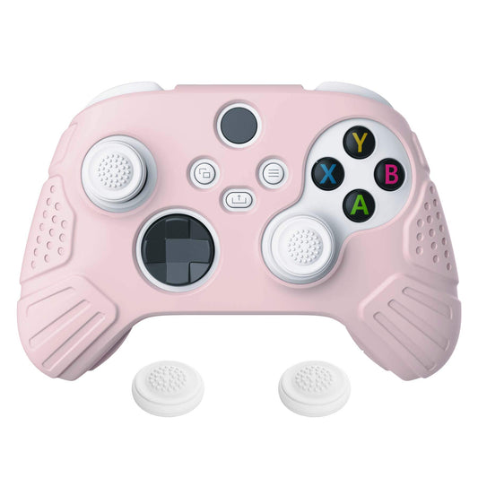 eXtremeRate PlayVital Guardian Edition Cherry Blossoms Pink Ergonomic Soft Anti-slip Controller Silicone Case for Xbox Series X/S  Protector Skins with Joystick Caps for Xbox Core Wireless Controller