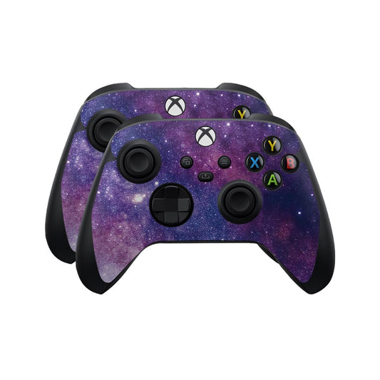 Skin Compatible with Microsoft Xbox Series X|S Controller (2 Pack) - Violet Stars - Premium 3M Vinyl Protective Wrap Decal Cover - Easy to Apply | Crafted in The USA by MightySkins