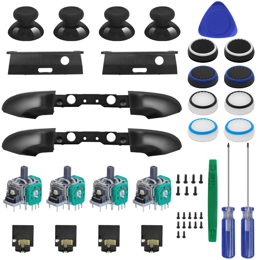 DaKuan 27-Piece Xbox One Controller Repair Kit - LB RB Bumpers  Joystick Replacement  Thumbsticks  Screwdrivers (T10/T8/T6)  Headphone Jack Port   Compatible with Xbox ONE Controller