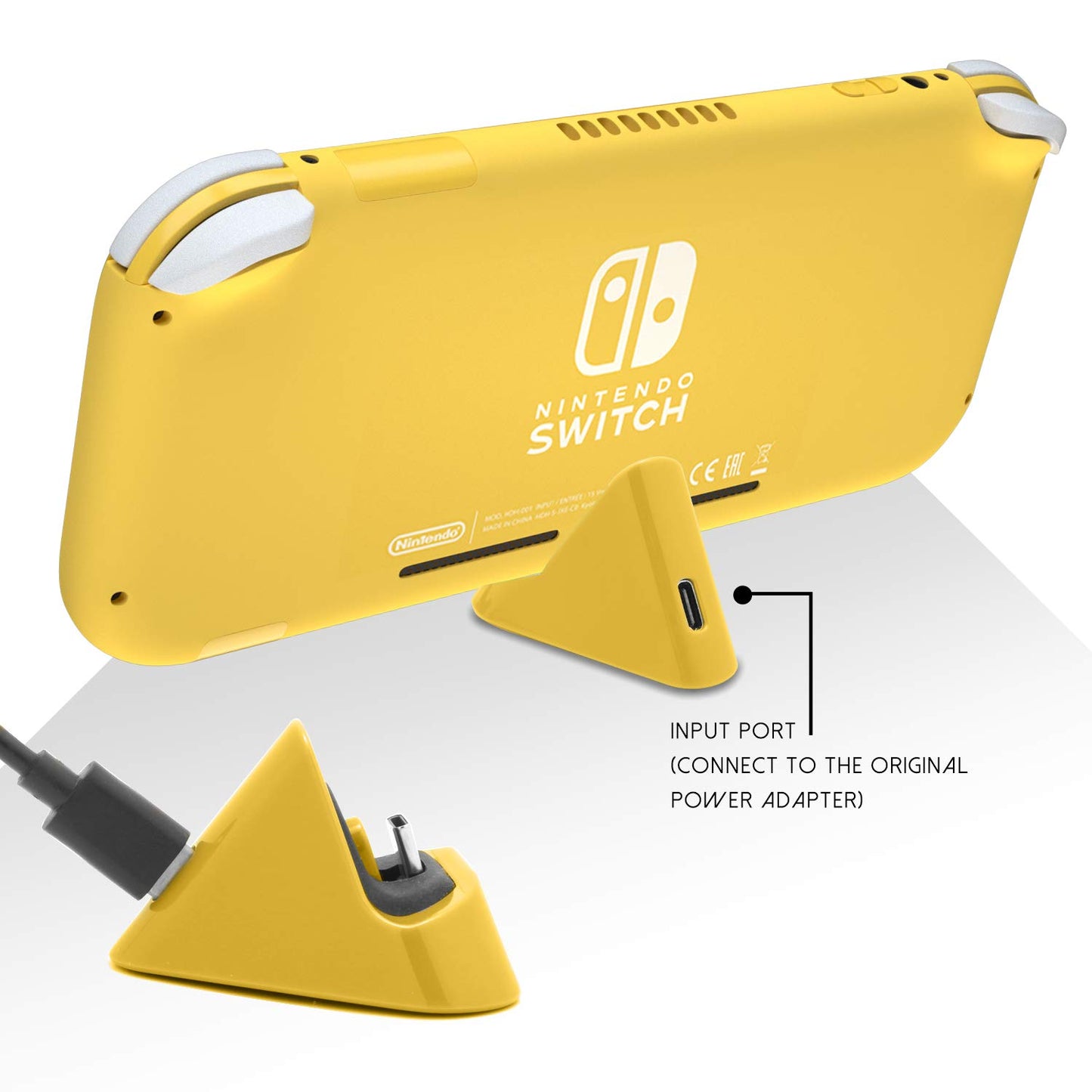 ECHZOVE Charging Dock for Nintendo Switch Lite - Yellow Charger Accessory
