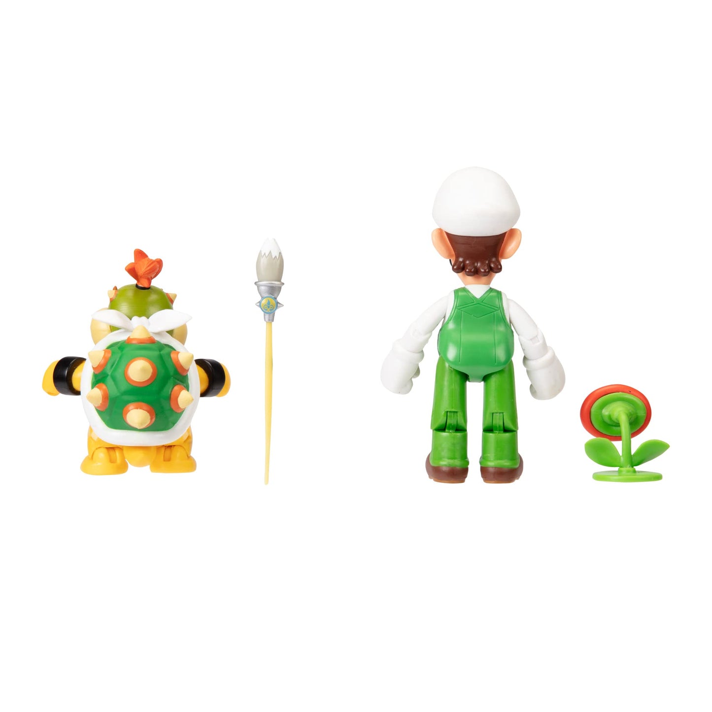 Super Mario 4" Action Figure 2-Pack: Fire Luigi & Bowser Jr. Model 411814