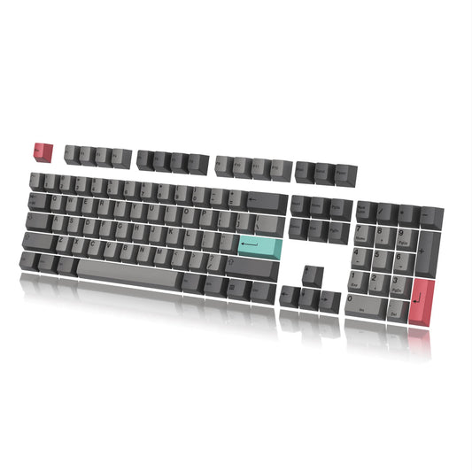 HK GAMING Dye Sublimation PBT Keycap Set | 139 Keys | Cherry Profile | ANSI US Layout | Stealth Dolch Compatible with MX, Gateron, Kailh