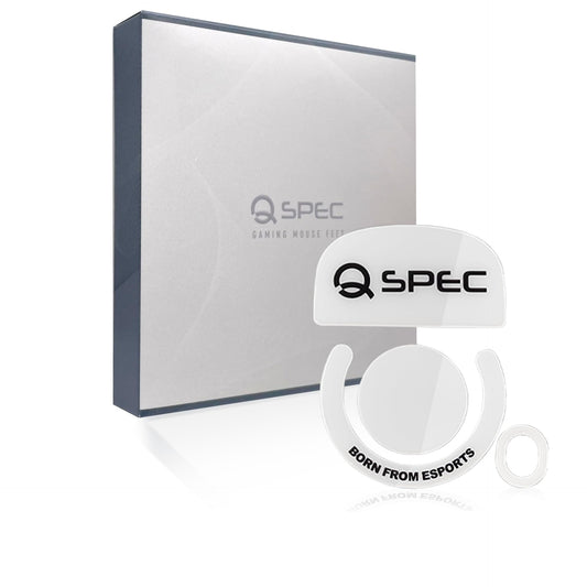 Q SPEC Glass Mouse Skates for Logitech G PRO X Superlight - Super-Round Edges, Fuji White (1 Set)