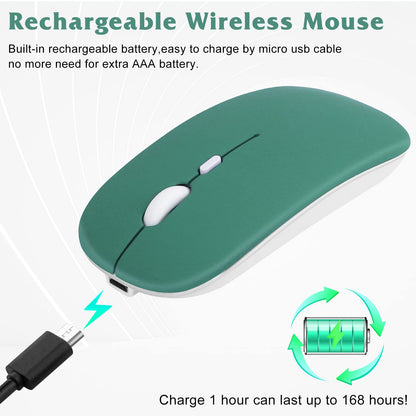 UrbanX Bluetooth Rechargeable Mouse UXM030 for Dell Latitude 5520 - Jade Green Wireless Mouse for Laptop/PC/Mac/iPad Pro