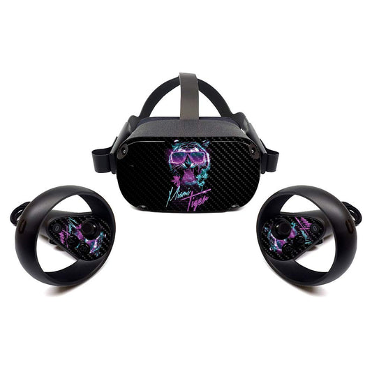 MightySkins Carbon Fiber Skin for Oculus Quest - Miami Tiger | Protective  Durable Textured Carbon Fiber Finish | Easy to Apply  Remove  and Change Styles | Made in The USA (CF-OCQU-Miami Tiger)