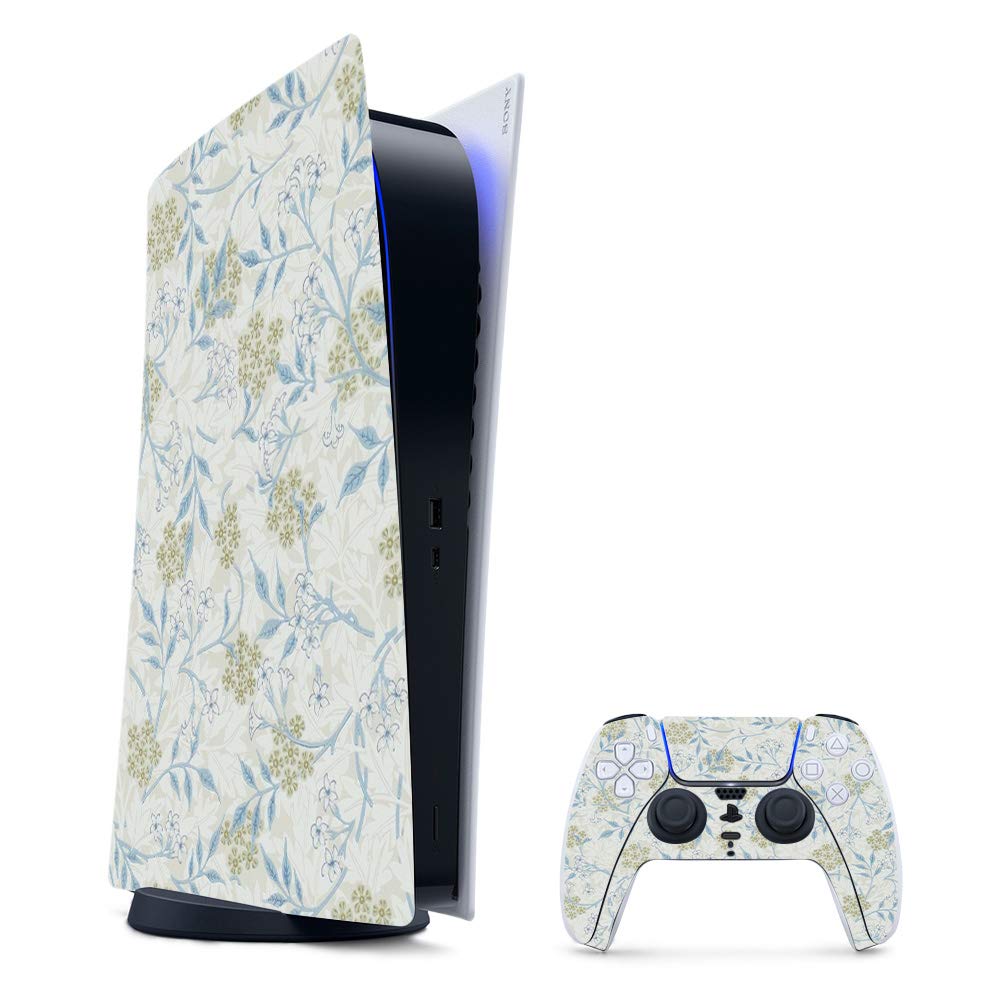 MightySkins Gaming Skin for PS5 / Playstation 5 Digital Edition Bundle - Jasmine | Protective Viny wrap | Easy to Apply and Change Style | Made in The USA