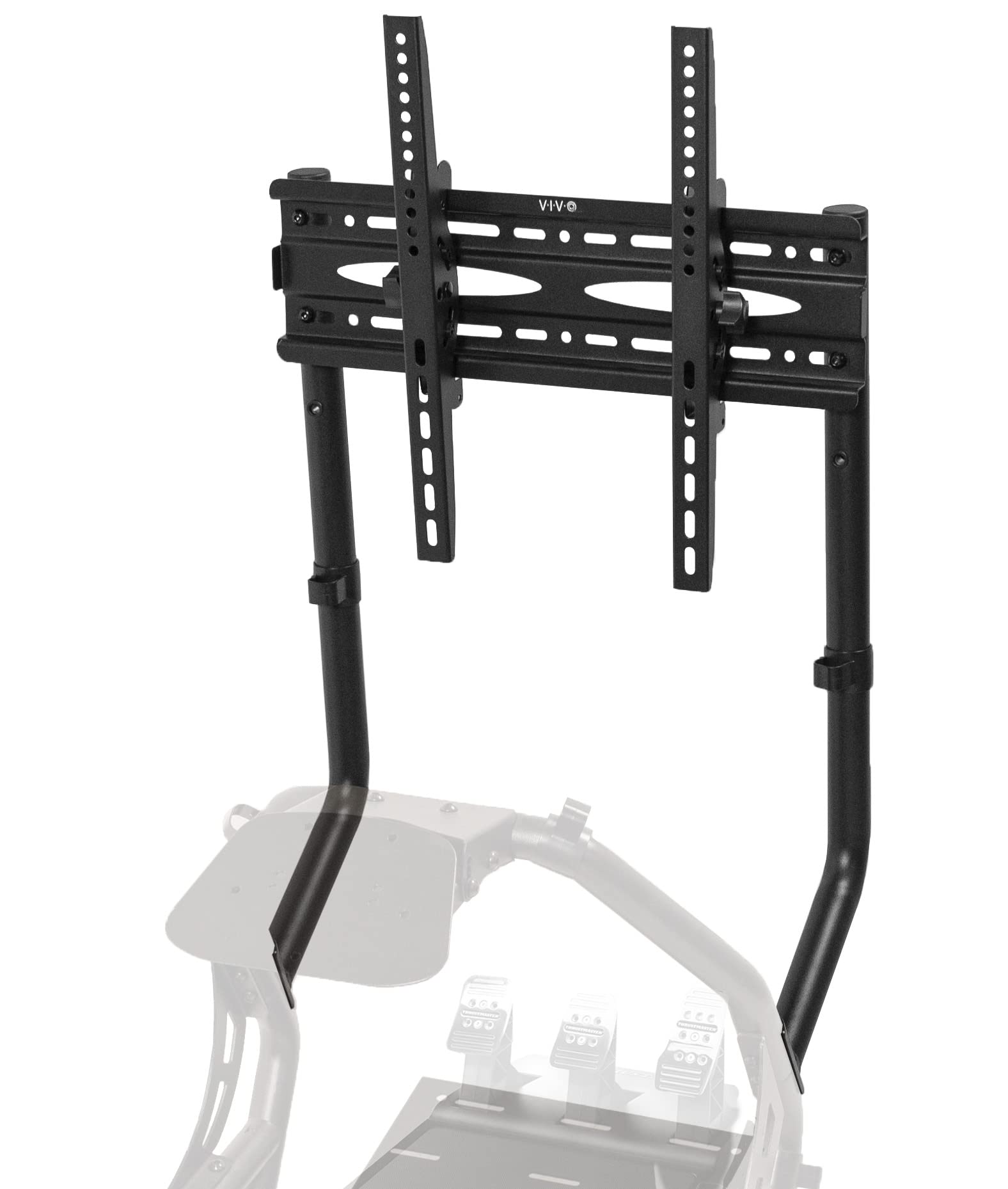 VIVO TV Mount Designed for STAND-RACE1B Racing Simulator Cockpit  Single Monitor Stand for Gaming  Fits 32 to 50 inch Screens  Up to 400x400 VESA  Black  STAND-RACE1TV