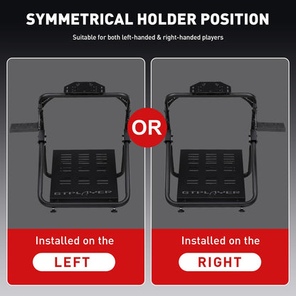 GTPLAYER Sim Racing Steering Wheel Stand GTS05 for Logitech G920/G923/G29 - Folding, Tilt-Adjustable, Deep Black