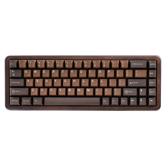 YUNZII WOOD68 Wireless Mechanical Keyboard 65% Layout Wood Gaming Keyboard  BT/2.4G/USB-C RGB Backlit Tray Mount Hot-swap Keyboard with PBT Dye-Sub Keycaps for Mac & Win (Wood  Candy Switch)