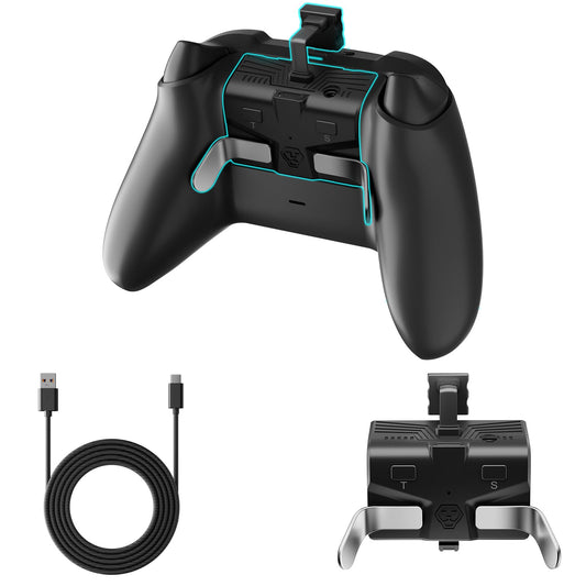 Paddles for Xbox Series S / X Controller  OLCLSS Xbox Paddles with Memory Function  2 Programming Metal Back Buttons  3.5mm Audio Jack  Xbox Series X accessories with a 3m Type-C Cable (Not for Xbox One)