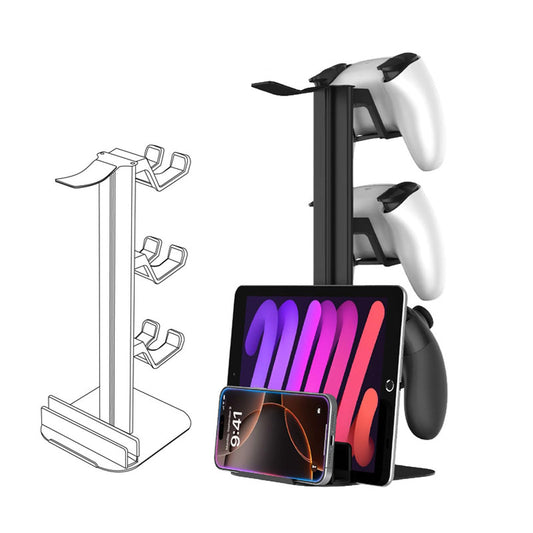 ZYTHRONE Game Controller Holder & Headphone Stand for Desk  3-Layer Headset Holder Storage Organizer Switch/Headphones/Controller/Laptop Mobile Phone