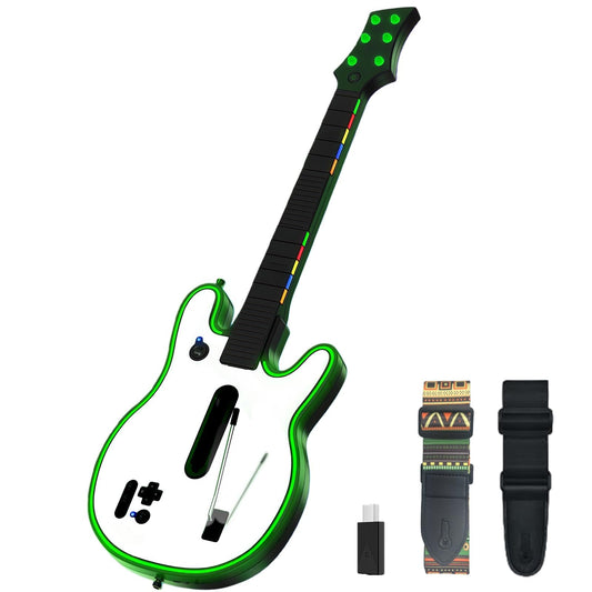 Lyvix Wireless Guitar Controller for PS4/PS3/PC - for Guitar Hero, Rock Band & Clone Hero Games and Fortnite Festival, with Colo
