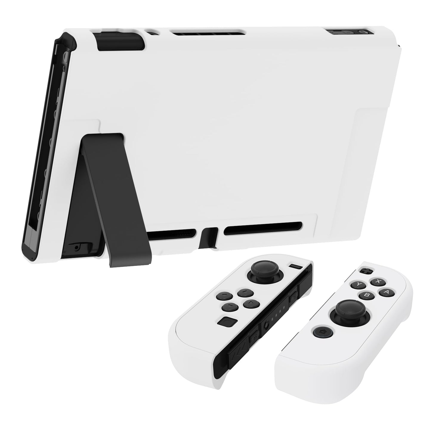 eXtremeRate Nintendo Switch Hard Shell Back Cover - Custom Dockable Case, White, Model NTP349