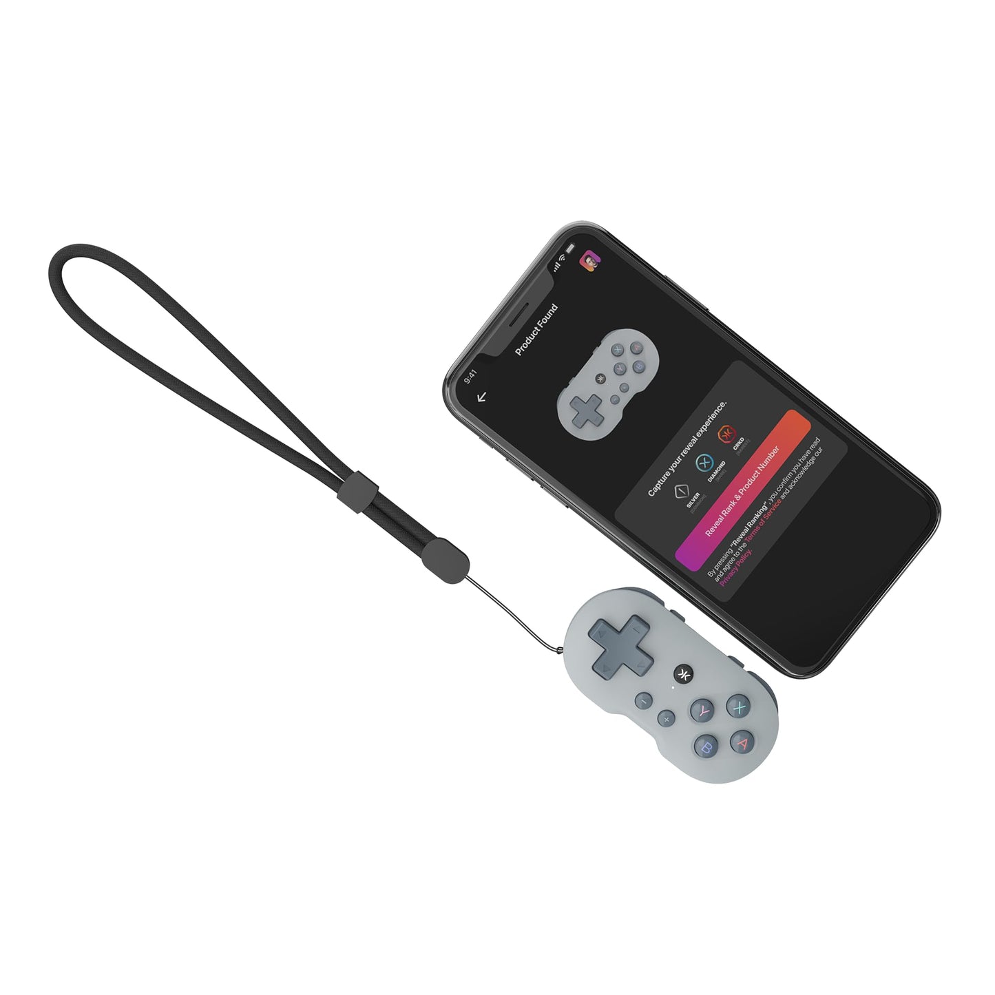 CRKD ATOM Collectible Keychain Controller - Mini Size, OG Grey for Nintendo Switch, PC, Mac, Mobile, Smart TV (Model 24-AT)