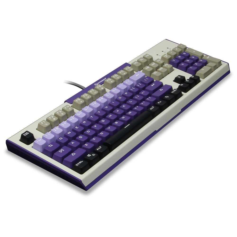 Hyperkin Hyper Clack Tactile Mechanical Keyboard for PC/Mac - Retro-Style, Blue, Model M07207