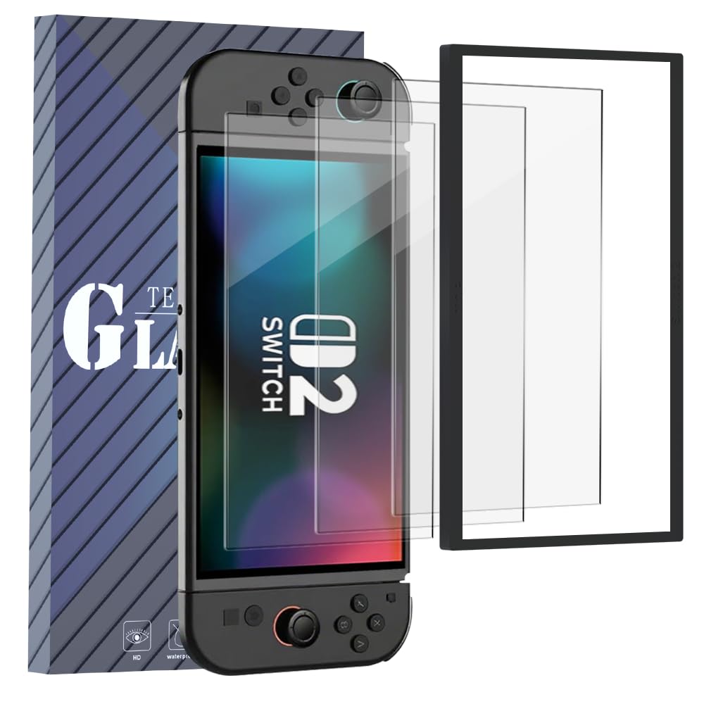 HYGAMOCC Tempered Glass Screen Protector Kit for Nintendo Switch 2 7.9 2025