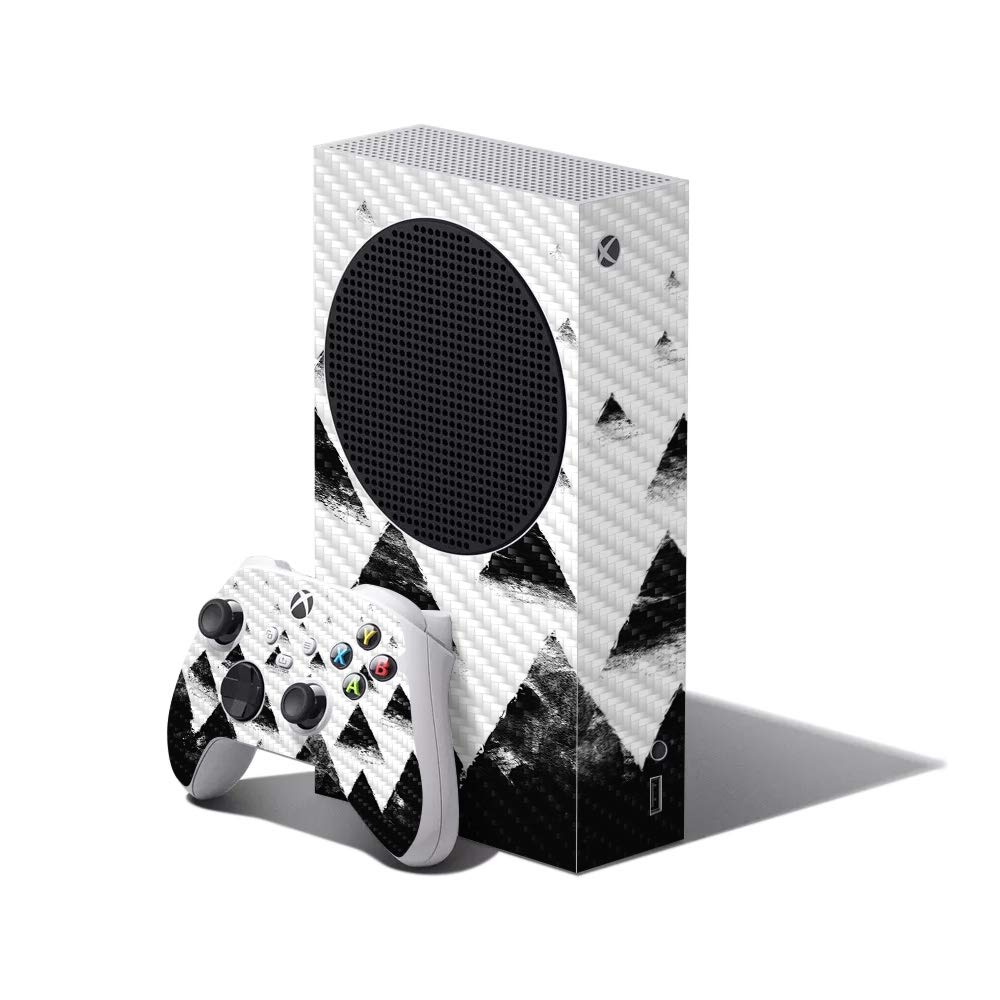 MightySkins Carbon Fiber Skin Compatible with Xbox Series S Bundle - Black Hills | Protective  Durable Textured Carbon Fiber Finish | Easy to Apply and Change Styles | Made in The USA