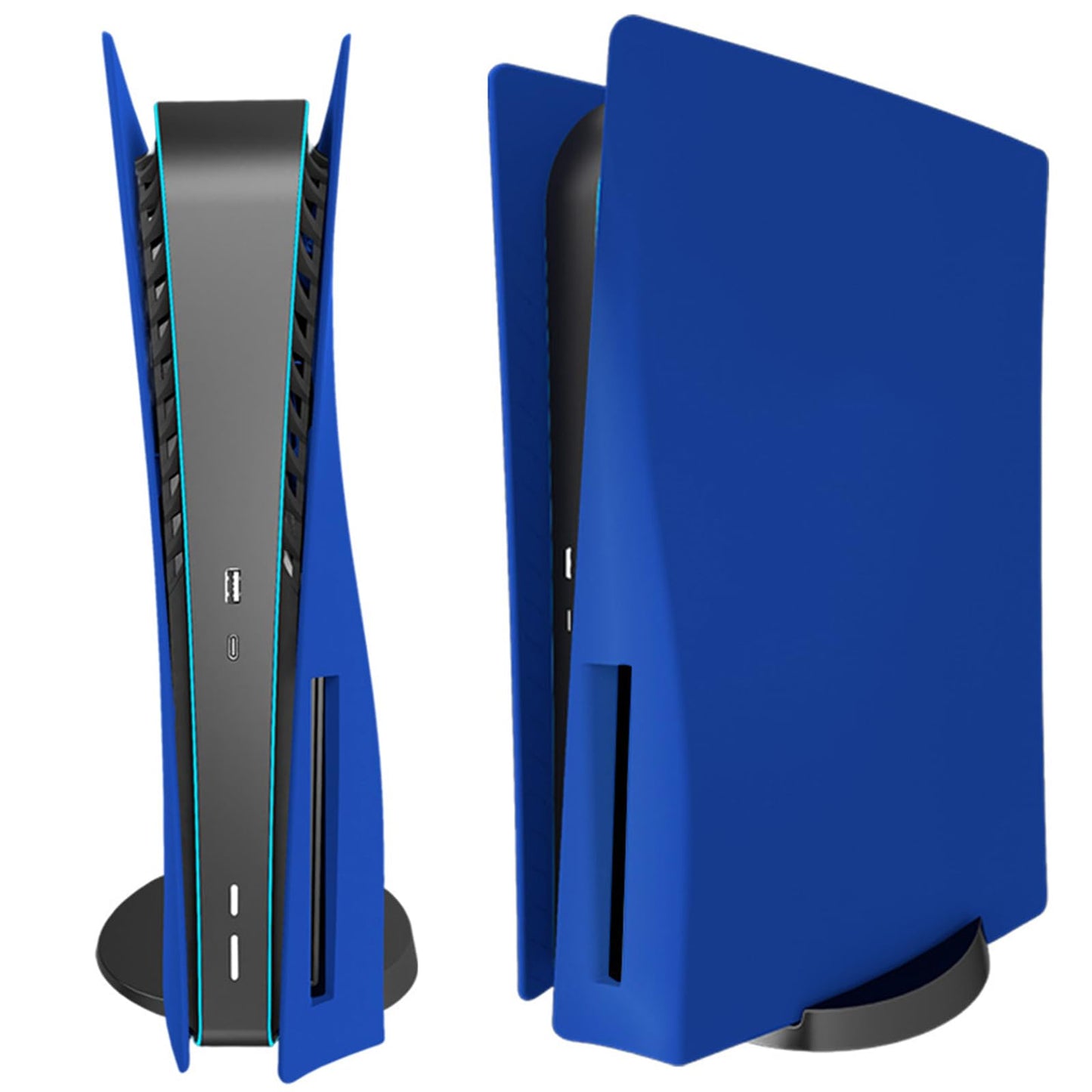 Replacement Shell Skin for PS5 Console  arVin Face Plates Cover Case for PS5  ABS Hard Shockproof Anti-Scratch Dustproof Protective Skins Faceplates Accessories for PlayStation 5 Disc Edition -Blue