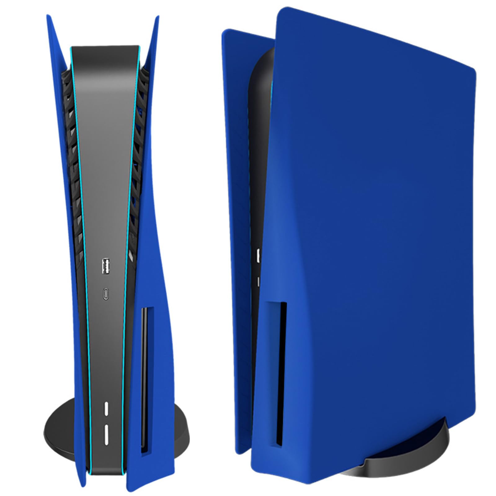 Replacement Shell Skin for PS5 Console  arVin Face Plates Cover Case for PS5  ABS Hard Shockproof Anti-Scratch Dustproof Protective Skins Faceplates Accessories for PlayStation 5 Disc Edition -Blue