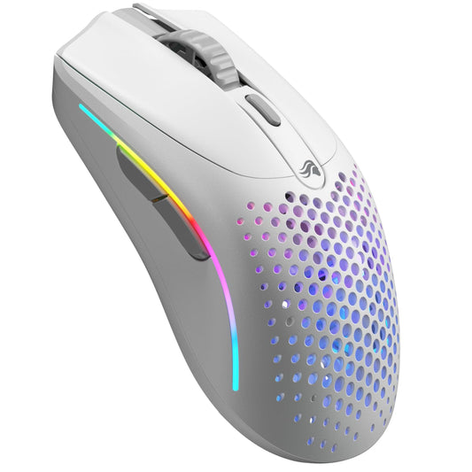 Glorious Model O 2 Mini Wireless Gaming Mouse: Superlight 57g  up to 210hr Battery  Dual Wireless 2.4GHz and Bluetooth 5.2  26K Optical Sensor  80M Clicks  6 Programmable Buttons  FPS Mouse  White