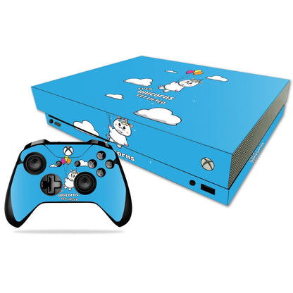 MIGHTY SKINS Xbox One X Skin - Unicorns Get Lifted, Durable Vinyl Decal Wrap, Easy to Apply & Remove, Made in The USA